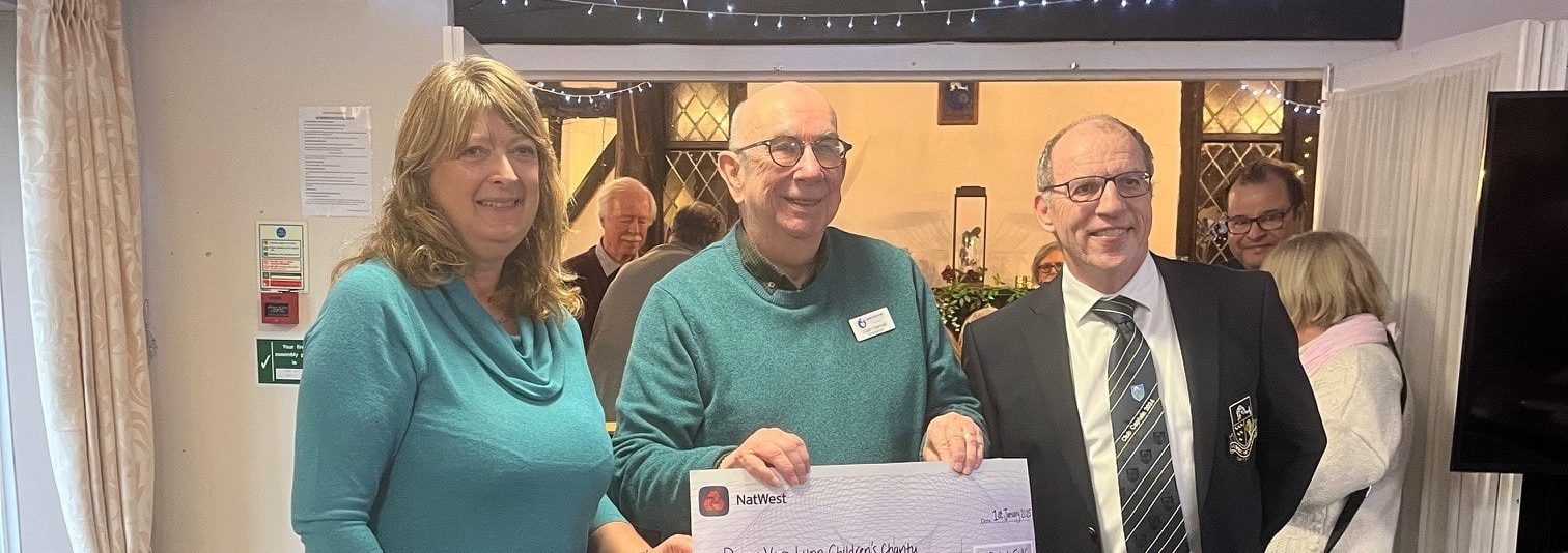 Haywards Heath Golf Club's cheque presentation.
