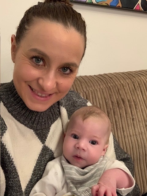 A mother and child who attend DVLCC